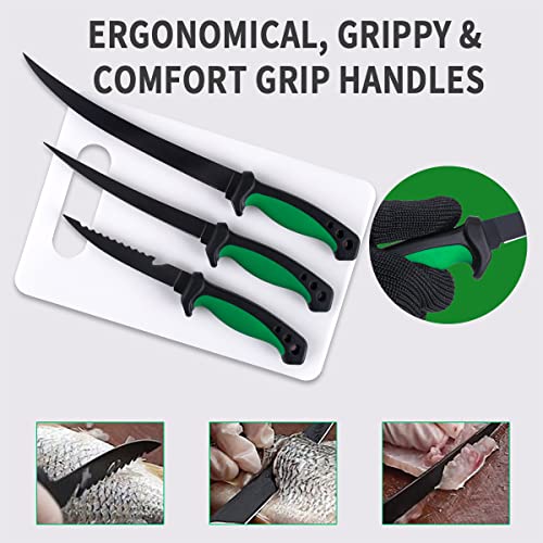 Pak 11-Pc Fillet Knife Fishing, Fish Fillet Knife, Fish Cleaning K...