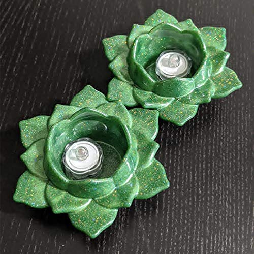 Palksky Lotus Tealight Candles Holders Resin Mold, Flower Candlest...