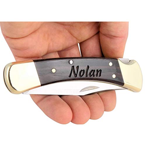 Personalized Laser Engraving on Buck Knives BU110 Pocket Knife, Fo...