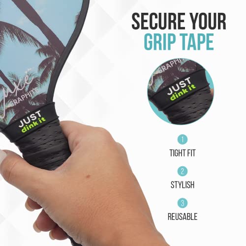 Pickleball Grip Bands – Secures Overgrip – One Size Fits All Paddl...