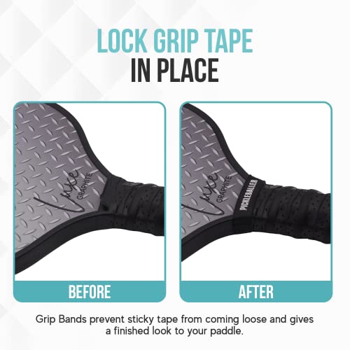 Pickleball Grip Bands – Secures Overgrip – One Size Fits All Paddl...