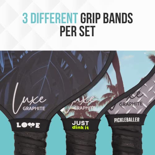 Pickleball Grip Bands – Secures Overgrip – One Size Fits All Paddl...