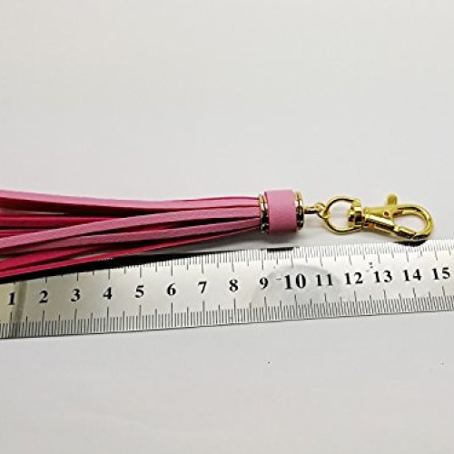 5.9 15pcs PU Leather Tassel with Lobster Swivel, Keychain for Ha...