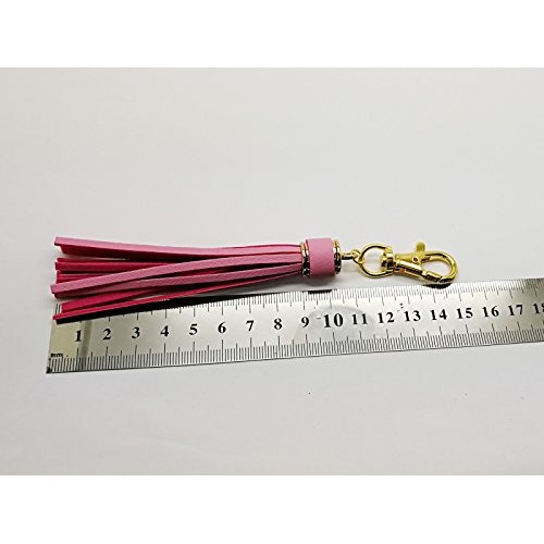 5.9 15pcs PU Leather Tassel with Lobster Swivel, Keychain for Ha...