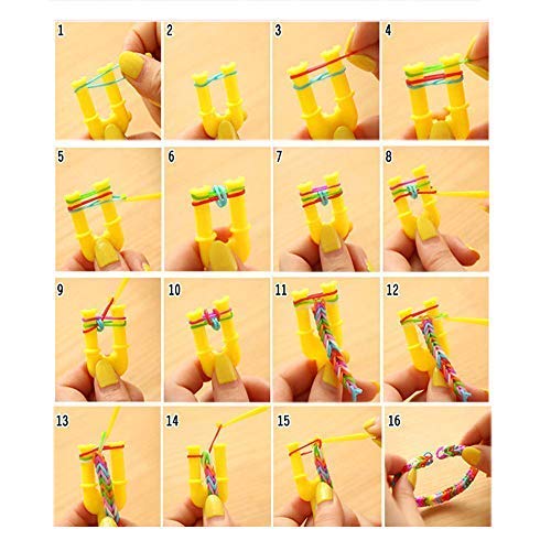 Panaoxf Colorful Rubber Band Bracelet Loom Refill Kit for Kids wit...