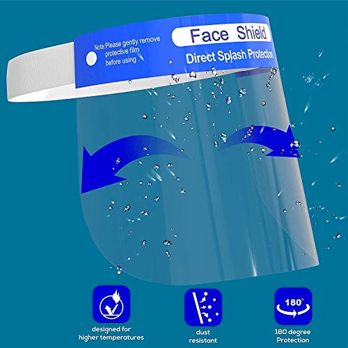 240 Pack of Protective Face Shields by ICU Health - Full Coverage ...