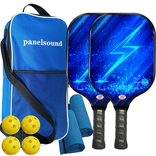 Panel Sound USAPA Approved Pickleball Paddle Set Lightweight Pickl...