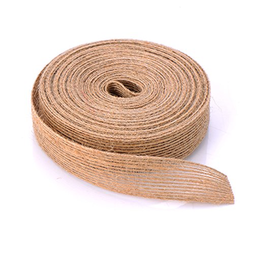 Pangda 2 Rolls Natural Burlap Fabric Ribbon Roll for Wedding Event...