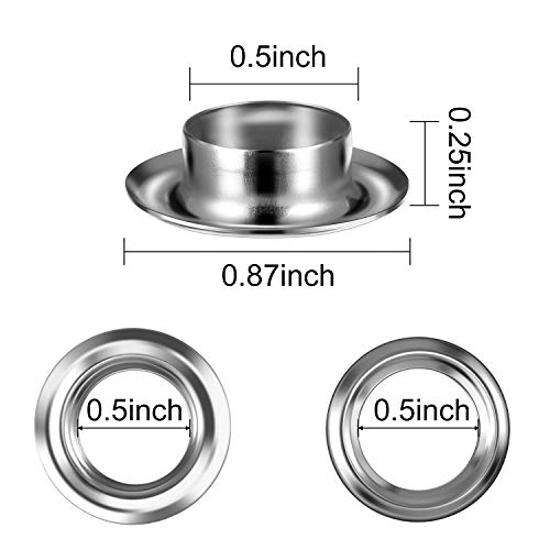 Pangda Grommet Tool Kit, Grommet Setting Tool and 100 Sets Grommet...