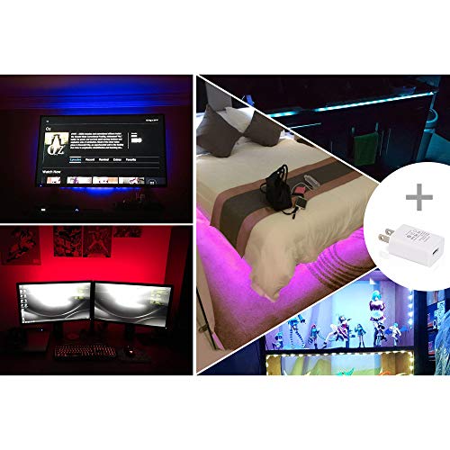 PANGTON VILLA Led Strip Lights 6.56ft for 40-60in TV, USB LED TV B...