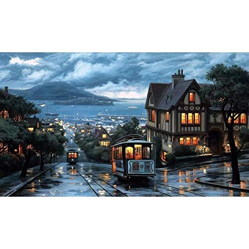 PAOMIAN Cross Stitch Embroidery Kits 14CT Flower Scenic Cotton Thr...