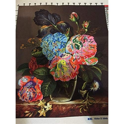 PAOMIAN Needlework,DIY Cross Stitch,Sets for Embroidery Kits, Peon...