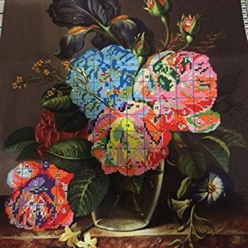 PAOMIAN Needlework,DIY Cross Stitch,Sets for Embroidery Kits, Peon...