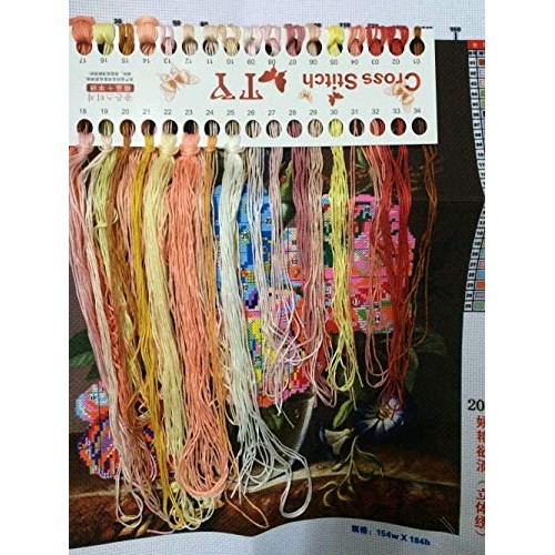 PAOMIAN Needlework,DIY Cross Stitch,Sets for Embroidery Kits, Peon...