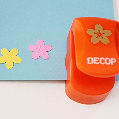 DECOP Embossed Craft Punch 25mm 1inch Sakura Cherry Blossoms Small