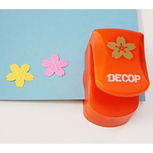 DECOP Embossed Craft Punch 25mm 1inch Sakura Cherry Blossoms Small