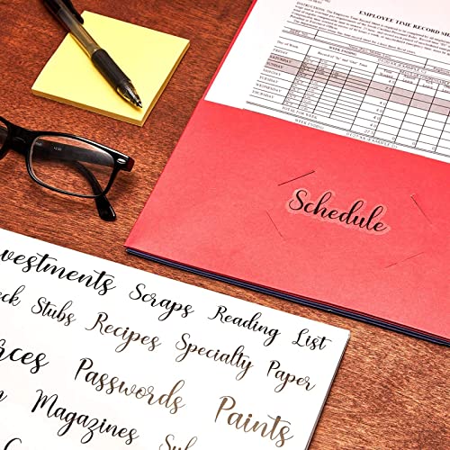 Black Decorative Script Labels for Office Organizing Supplies 13 ...