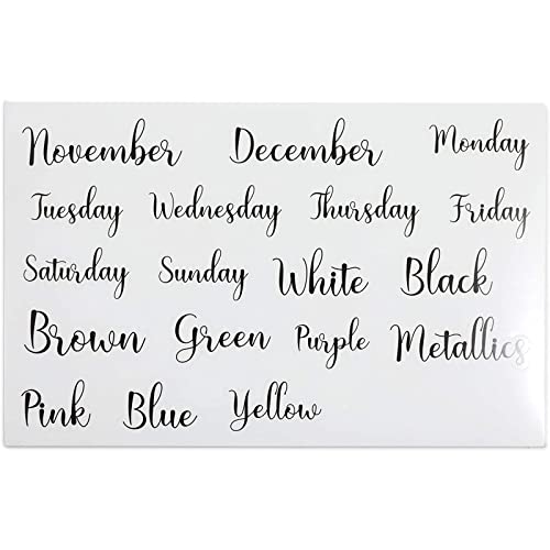 Black Decorative Script Labels for Office Organizing Supplies 13 ...