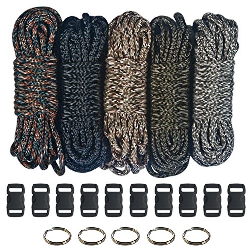 PARACORD PLANET 550lb Type III Paracord Combo Crafting Kits with B...