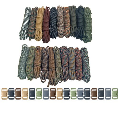 PARACORD PLANET 550lb Type III Paracord Combo Crafting Kits with B...