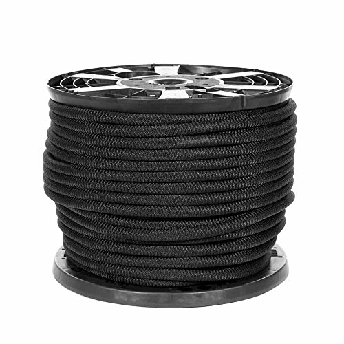 PARACORD PLANET Black Diamond Weave Shock Cord - Available in 1/8...