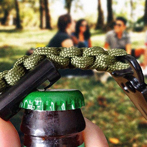 PARACORD PLANET Bottle Opener Paracord Carabiner Keychain - Sold I...