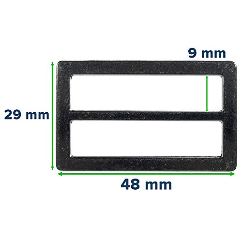 Paracord Planet Flat Tri Glides - metal Black Fits 1 ½ Inch Web...