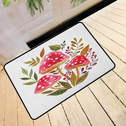 Nature Personalized Door mats 19x31 Inch Aquarelle Amantias with A...