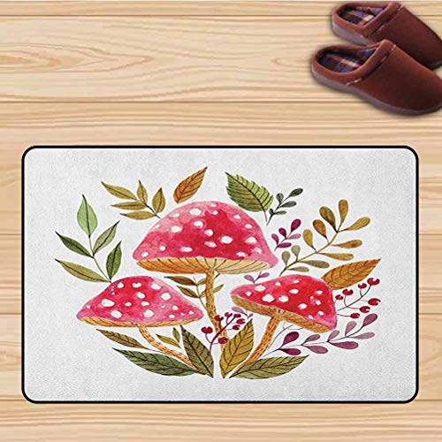 Nature Personalized Door mats 19x31 Inch Aquarelle Amantias with A...