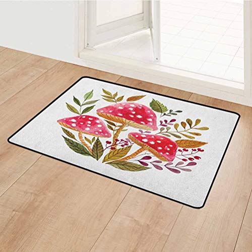 Nature Personalized Door mats 19x31 Inch Aquarelle Amantias with A...