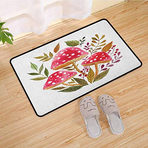 Nature Personalized Door mats 19x31 Inch Aquarelle Amantias with A...