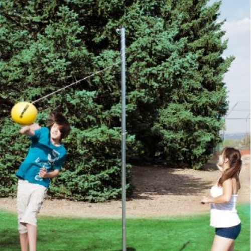 Park & Sun Sports Permanent Outdoor Tetherball Set with Accessorie...