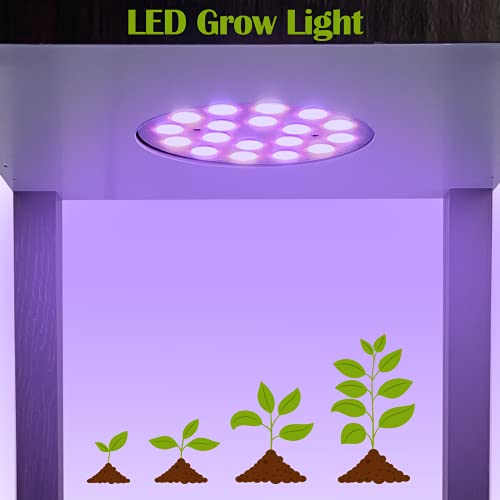 Floor Lamp with Shelves for Living Room, Shelf Floor Lamp with LED...