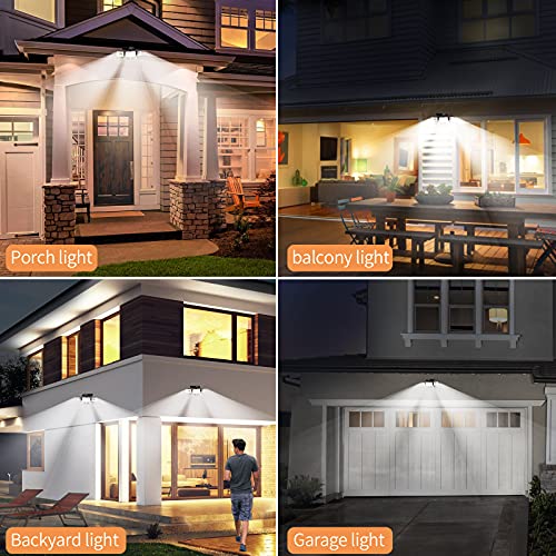 PARTPHONER Solar Lights Outdoor Motion Sensor 2 Packs, 3 Adjustabl...