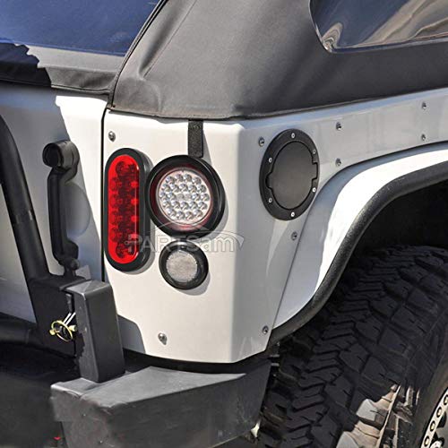 Partsam 10Pcs 6 Inch Oval Led Trailer Tail Lights Red 10 Diodes G...