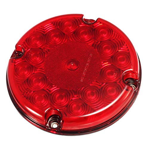 Partsam 2Pcs 7 Inch Round Led Trailer Tail Lights Red 17 LED with ...