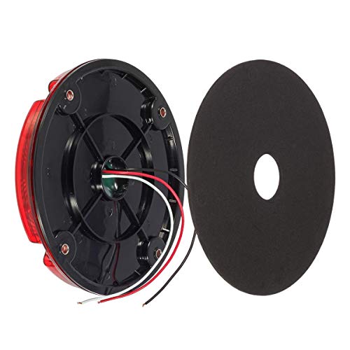 Partsam 2Pcs 7 Inch Round Led Trailer Tail Lights Red 17 LED with ...