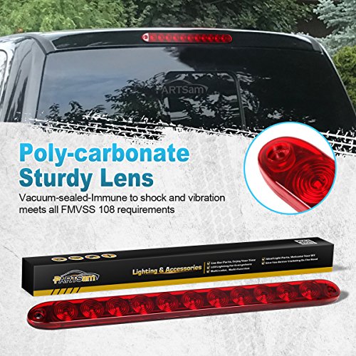 Partsam 2PCS Red 15 11 LED Trailer Light Bar Sealed Stop Turn Tai...