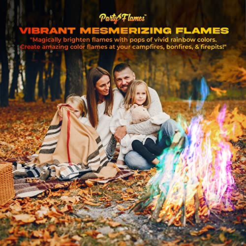 Party Flames Fire Color Changing Packets 4 Pack - Fire Pit, Camp...