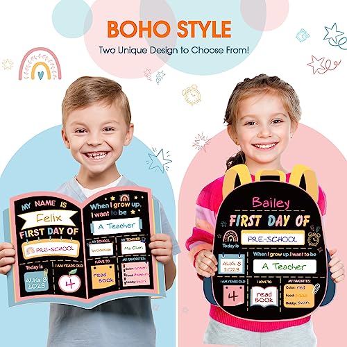 Pasimy First and Last Day of School Chalkboard Back to School Boar...