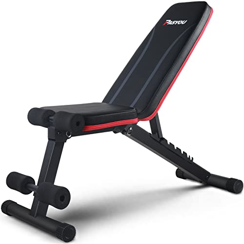 PASYOU Adjustable Weight Bench Full Body Workout Multi-Purpose Fol...