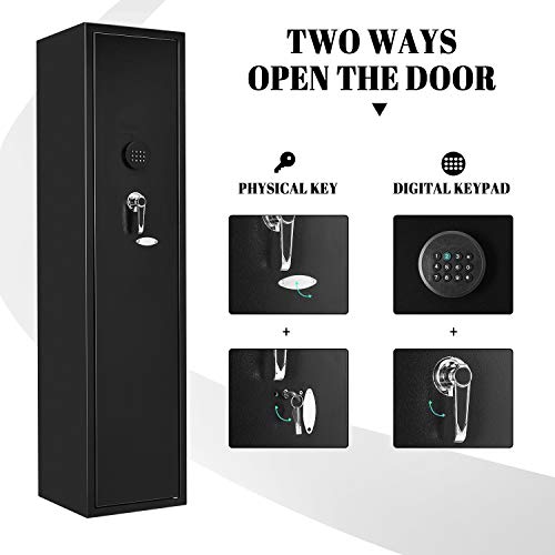 Pataku Rifle Safe 5 Storage Cabinet for Home Long Safe wit...
