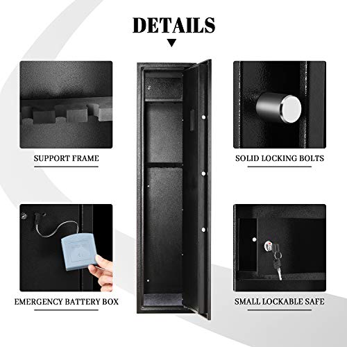 Pataku Rifle Safe 5 Storage Cabinet for Home Long Safe wit...