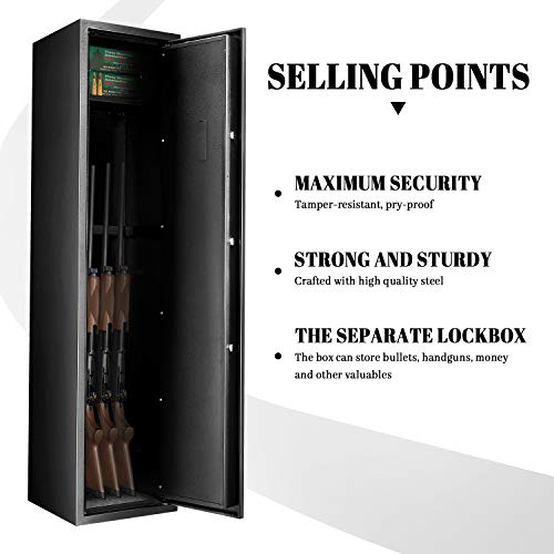 Pataku Rifle Safe 5 Storage Cabinet for Home Long Safe wit...