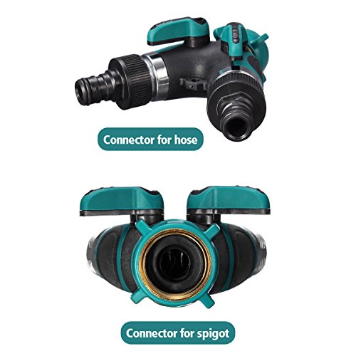 PATHONOR 2 Way Y Hose Connector, All Metal Body Garden Hose Splitt...