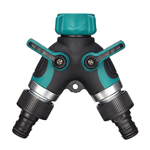 PATHONOR 2 Way Y Hose Connector, All Metal Body Garden Hose Splitt...
