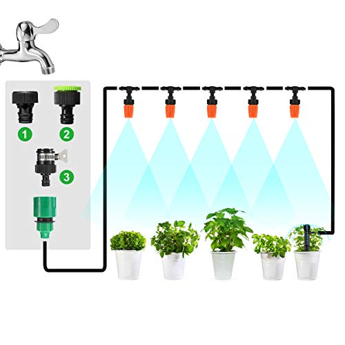 PATHONOR Drip Irrigation Kit, 50ft/15m Garden Irrigation System wi...