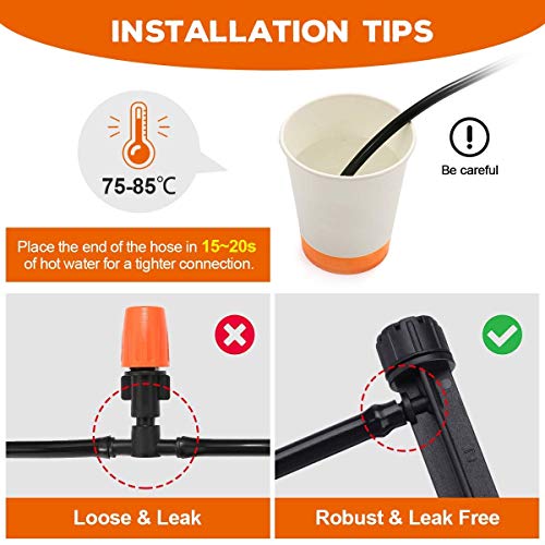 PATHONOR Drip Irrigation Kit, 50ft/15m Garden Irrigation System wi...