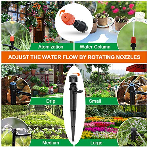 PATHONOR Drip Irrigation Kit, 50ft/15m Garden Irrigation System wi...