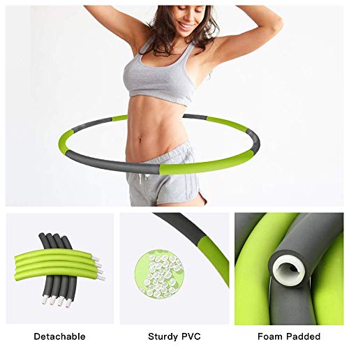 Pathonor Hoola Hoop for Adults Weight Loss, Weighted Hoola Hoops H...